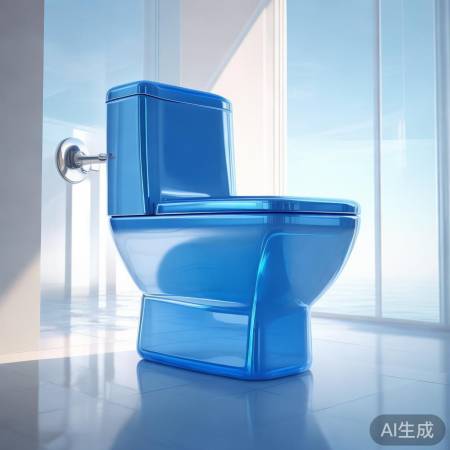 水晶蓝马桶，清新自然