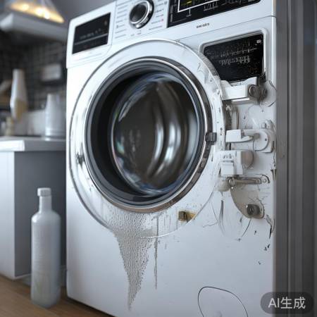 洗衣机定期清洁，用白醋洗。