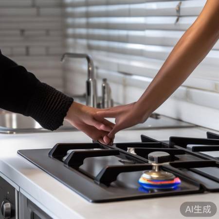 燃气灶后关阀门