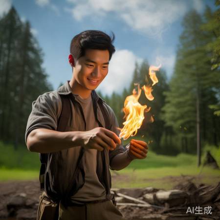 小李10秒点火夺冠,户外达人!