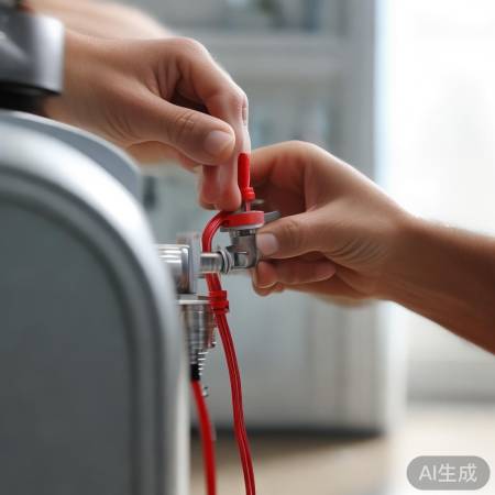 连接电热水器火线，红色标记勿错