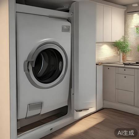 壁挂洗衣机巧装两柜