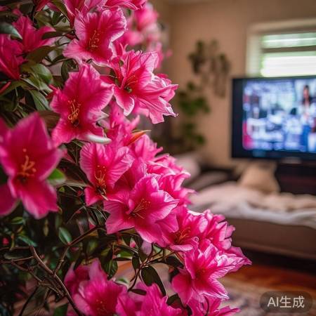 “杜鹃花净化空气，清新生活美滋