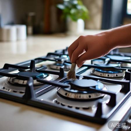 “避免空烧,定期清理燃气灶”