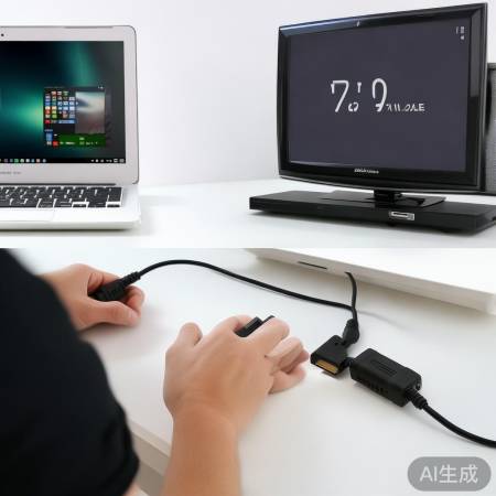 连接HDMI线至设备接口